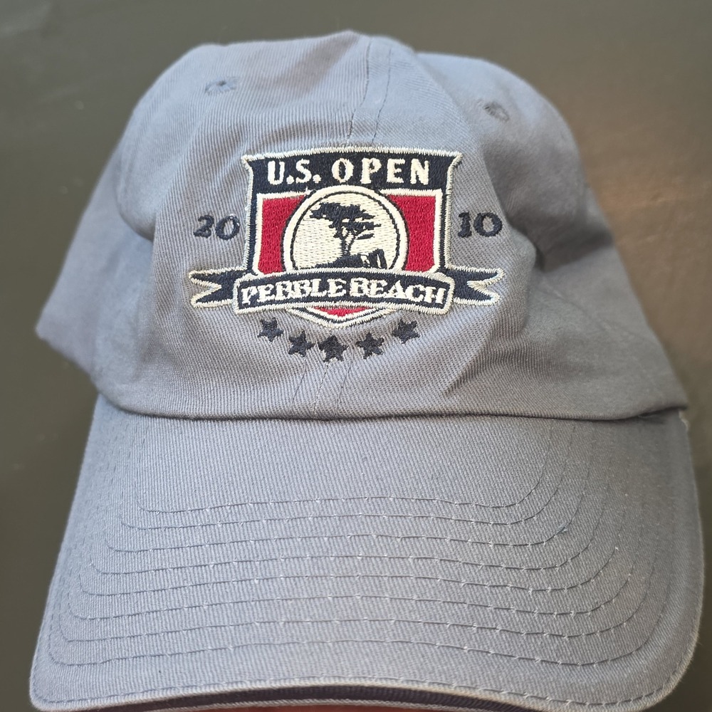 USGA 2010 U.S. Open Pebble Beach Member Hat Gray Adjustable Golf Baseball Cap